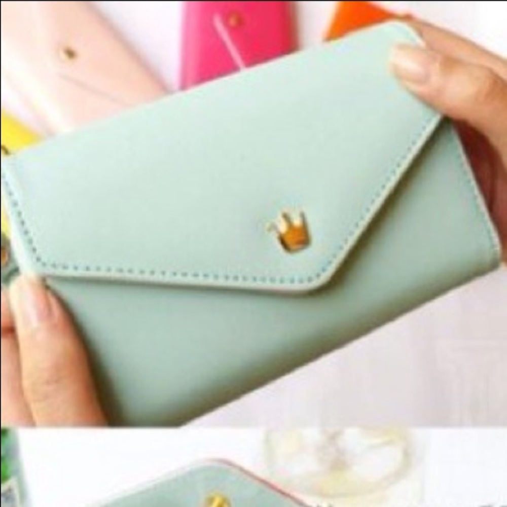 Mocha Brown Crown Clutch IPhone / Samsung Wallet - Picture 8 of 8